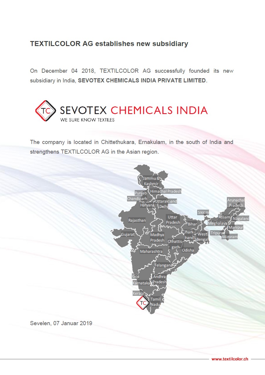 EN Textilcolor grndet neue Tochergesellschaft